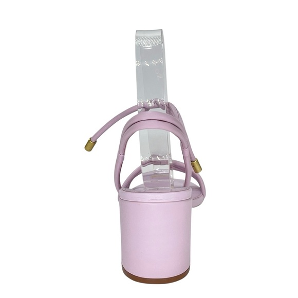 Arezzo Camila Soft Purple Leather Womens Mid Block Sandal Size 10M - Picture 5 of 12